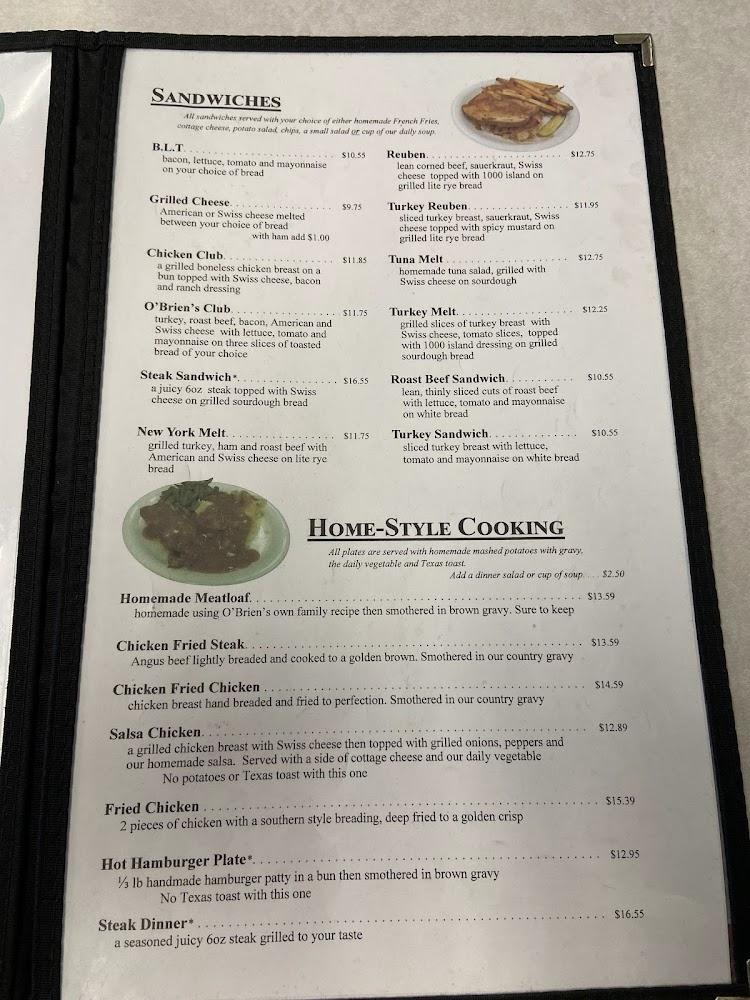 O'Brien's Cafe Menu image 4